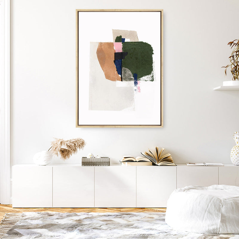 Shop Patchwork Pieces I Canvas Print a painted abstract themed framed canvas wall art print from The Print Emporium artwork collection - Buy Australian made fine art painting style stretched canvas prints for the home and your interior decor space, TPE-PC-PI523-CA-35X46-NF
