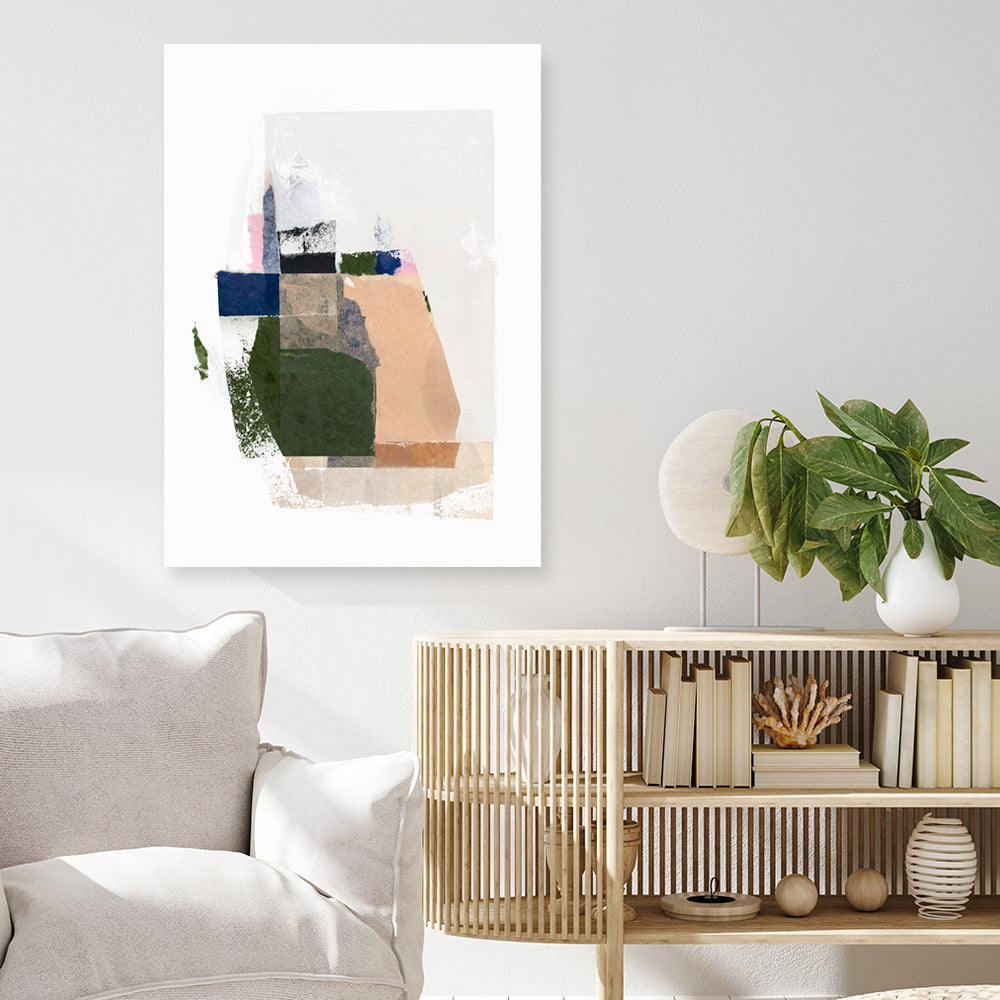 Shop Patchwork Pieces II Canvas Print a painted abstract themed framed canvas wall art print from The Print Emporium artwork collection - Buy Australian made fine art painting style stretched canvas prints for the home and your interior decor space, TPE-PC-PI524-CA-35X46-NF