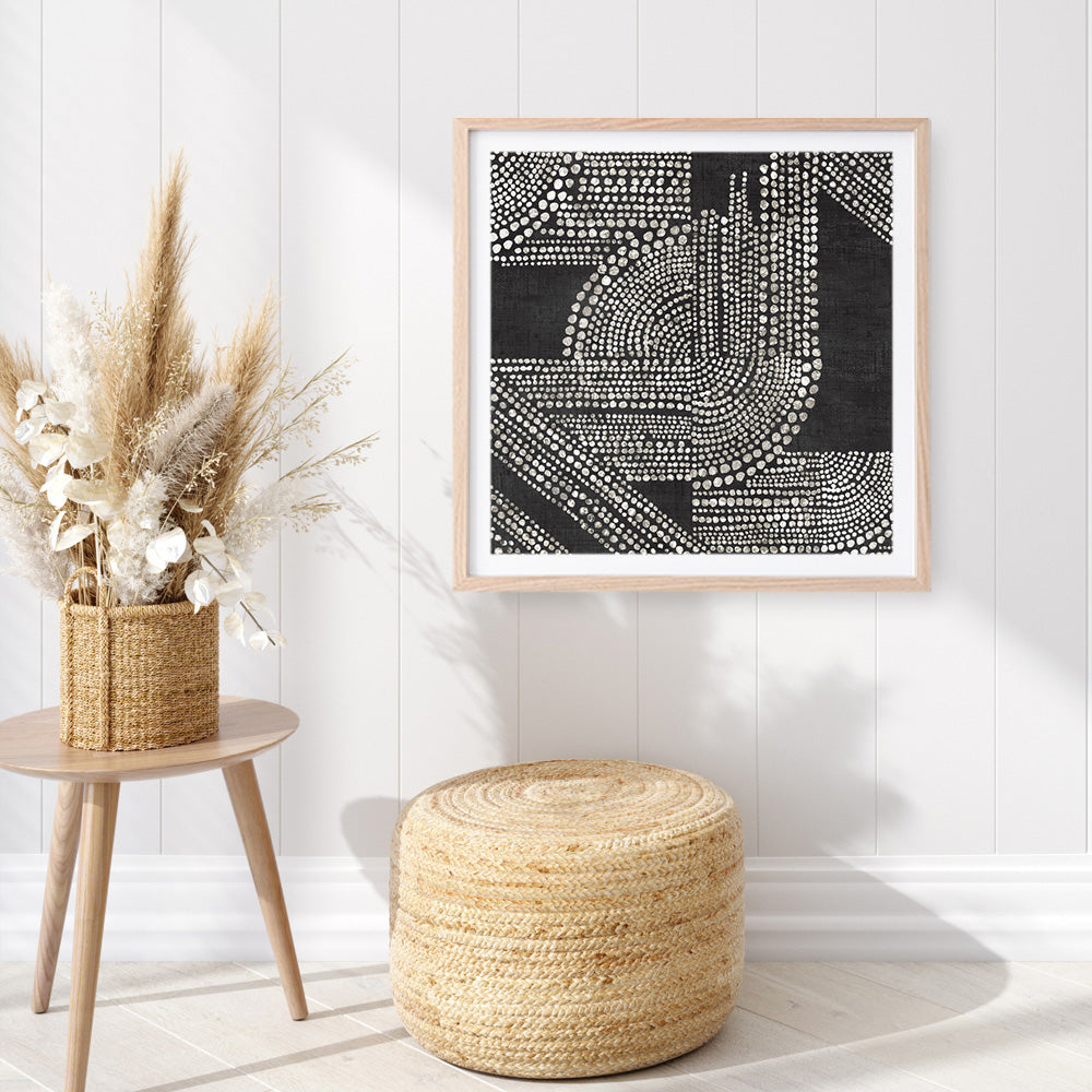 Shop Pearl Dots I (Square) Art Print a painted abstract themed wall art print from The Print Emporium wall artwork collection - Buy Australian made fine art painting style poster and framed prints for the home and your interior decor room, TPE-PC-RF390-AP