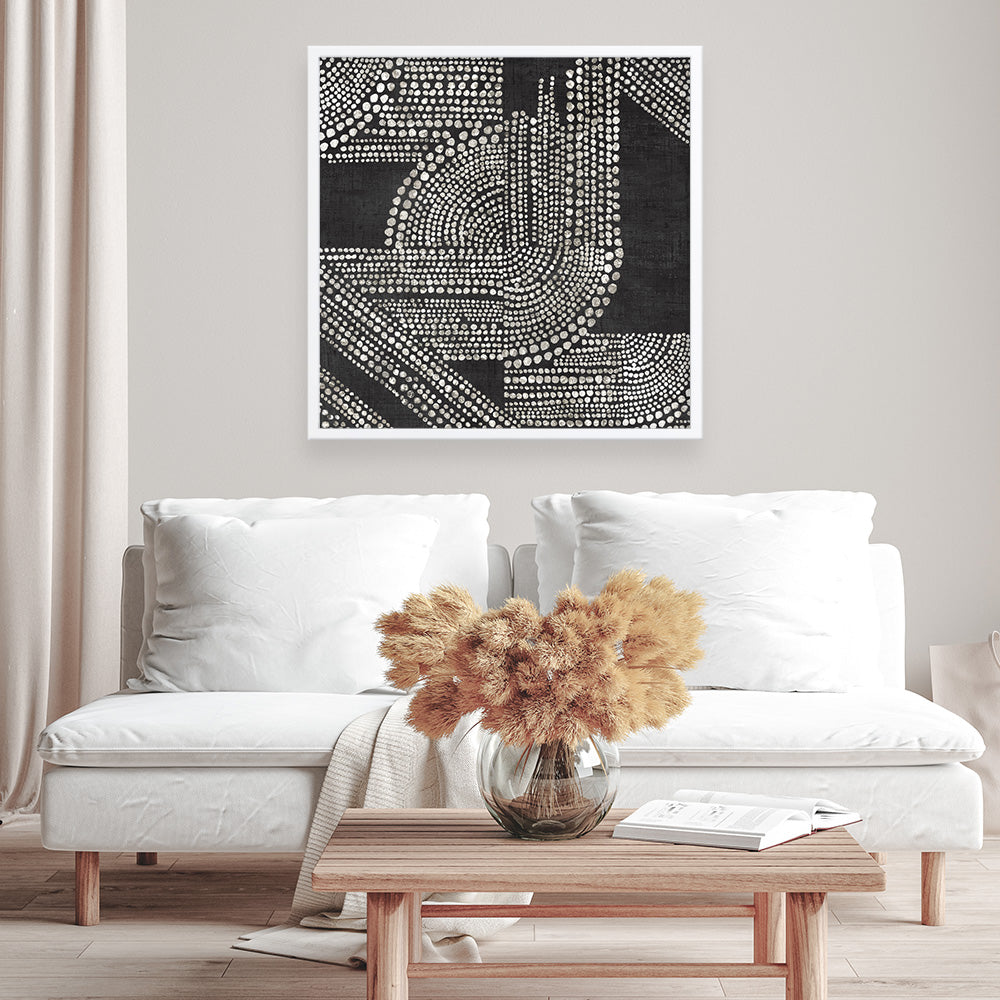 Shop Pearl Dots I (Square) Art Print a painted abstract themed wall art print from The Print Emporium wall artwork collection - Buy Australian made fine art painting style poster and framed prints for the home and your interior decor room, TPE-PC-RF390-AP