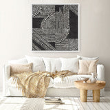 Shop Pearl Dots I (Square) Canvas Print a painted abstract themed framed canvas wall art print from The Print Emporium artwork collection - Buy Australian made fine art painting style stretched canvas prints for the home and your interior decor space, TPE-PC-RF390-CA-40X40-NF