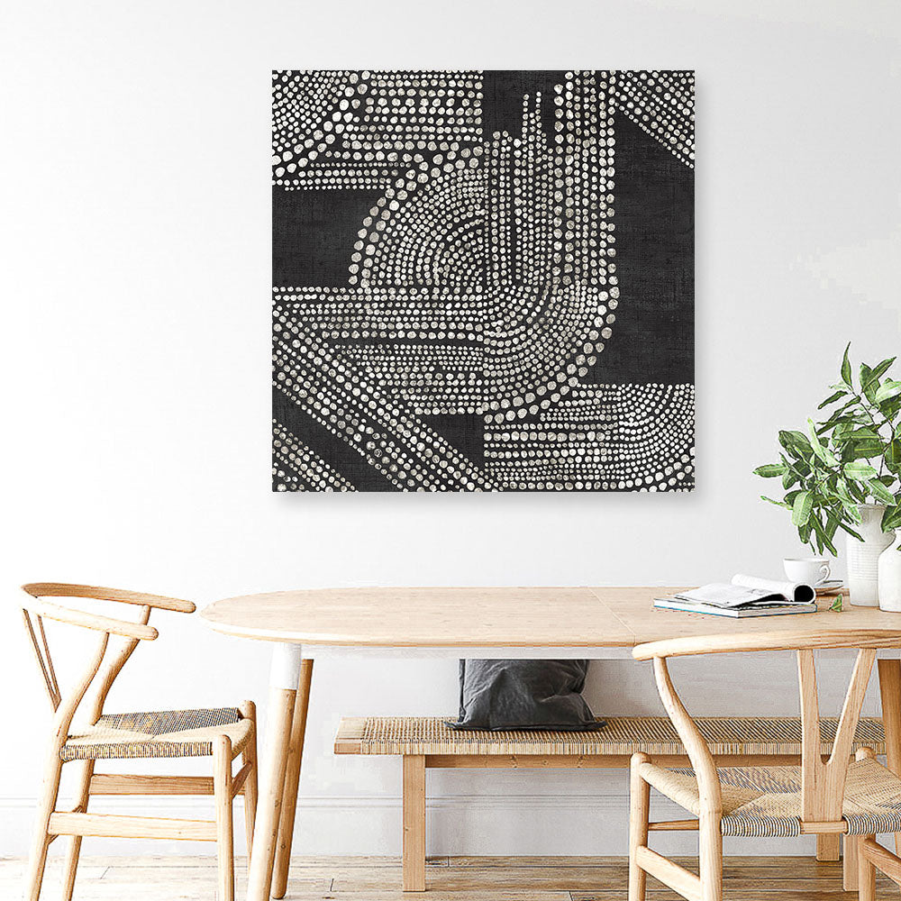 Shop Pearl Dots I (Square) Canvas Print a painted abstract themed framed canvas wall art print from The Print Emporium artwork collection - Buy Australian made fine art painting style stretched canvas prints for the home and your interior decor space, TPE-PC-RF390-CA-40X40-NF