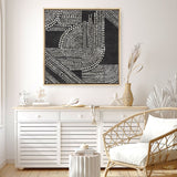 Shop Pearl Dots I (Square) Canvas Print a painted abstract themed framed canvas wall art print from The Print Emporium artwork collection - Buy Australian made fine art painting style stretched canvas prints for the home and your interior decor space, TPE-PC-RF390-CA-40X40-NF