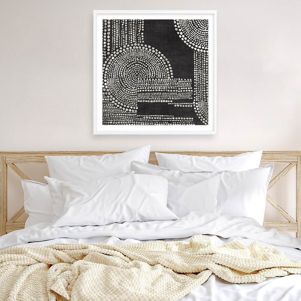 Shop Pearl Dots II (Square) Art Print a painted abstract themed wall art print from The Print Emporium wall artwork collection - Buy Australian made fine art painting style poster and framed prints for the home and your interior decor room, TPE-PC-RF391-AP