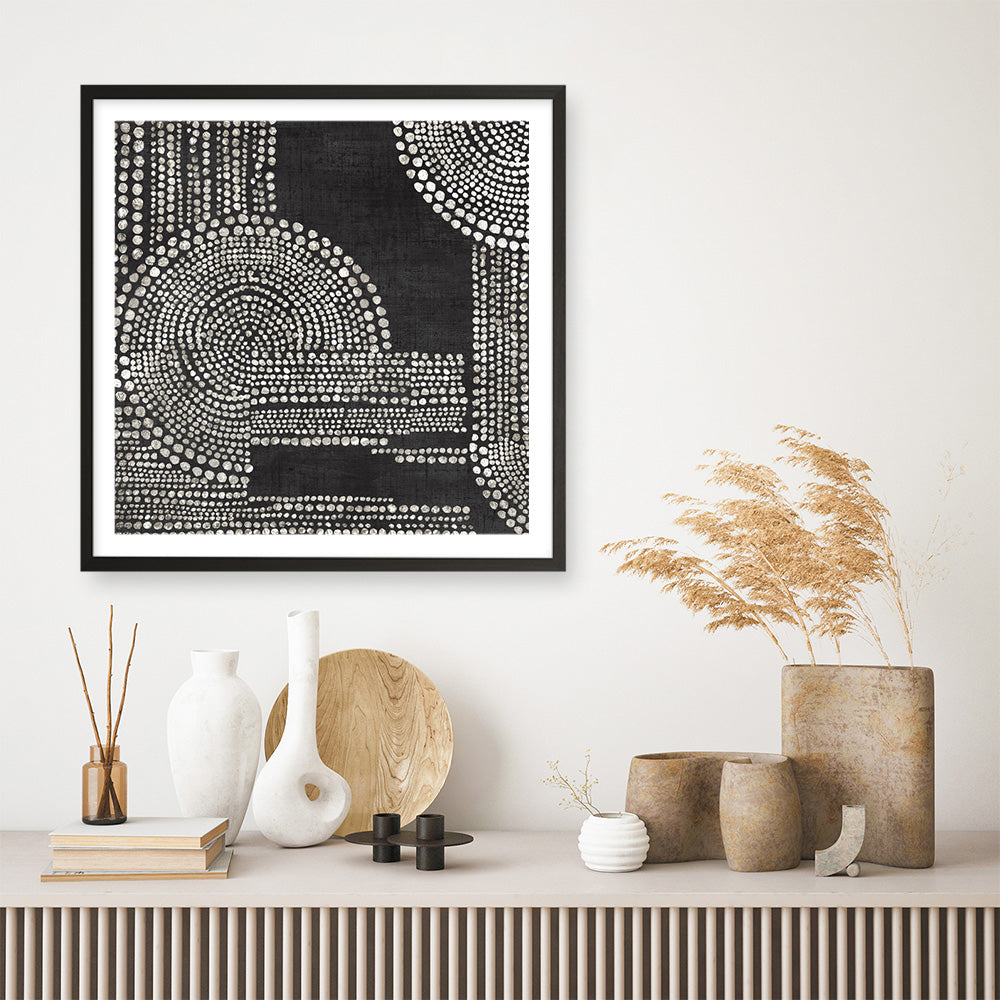 Shop Pearl Dots II (Square) Art Print a painted abstract themed wall art print from The Print Emporium wall artwork collection - Buy Australian made fine art painting style poster and framed prints for the home and your interior decor room, TPE-PC-RF391-AP