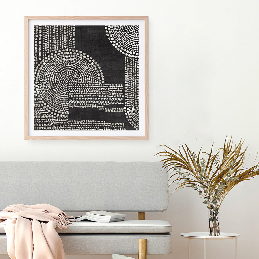 Shop Pearl Dots II (Square) Art Print a painted abstract themed wall art print from The Print Emporium wall artwork collection - Buy Australian made fine art painting style poster and framed prints for the home and your interior decor room, TPE-PC-RF391-AP