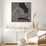 Shop Pearl Dots II (Square) Canvas Print a painted abstract themed framed canvas wall art print from The Print Emporium artwork collection - Buy Australian made fine art painting style stretched canvas prints for the home and your interior decor space, TPE-PC-RF391-CA-40X40-NF