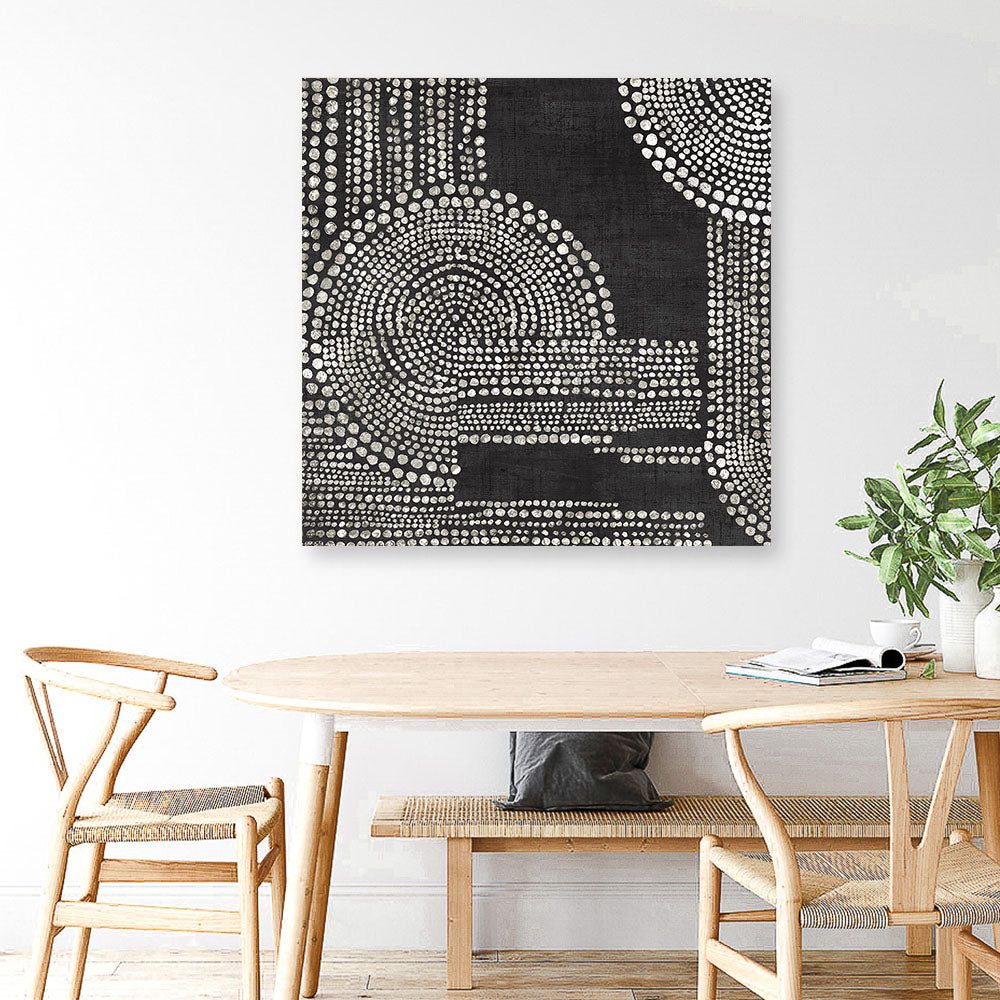 Shop Pearl Dots II (Square) Canvas Print a painted abstract themed framed canvas wall art print from The Print Emporium artwork collection - Buy Australian made fine art painting style stretched canvas prints for the home and your interior decor space, TPE-PC-RF391-CA-40X40-NF