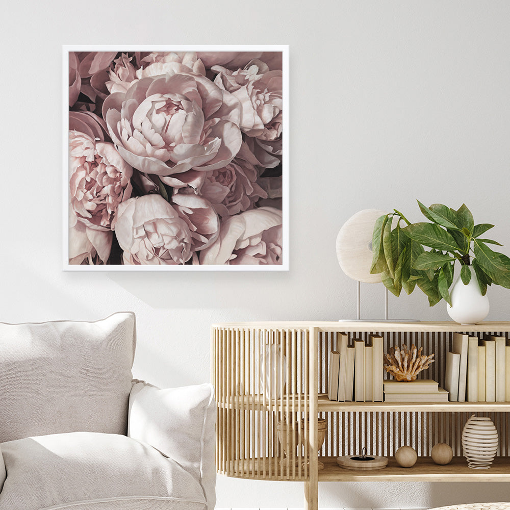 Shop Peony Buds (Square) Art Print a floral themed painted wall art print from The Print Emporium wall artwork collection - Buy Australian made fine art painting style poster and framed prints for the home and your interior decor room, TPE-383-AP