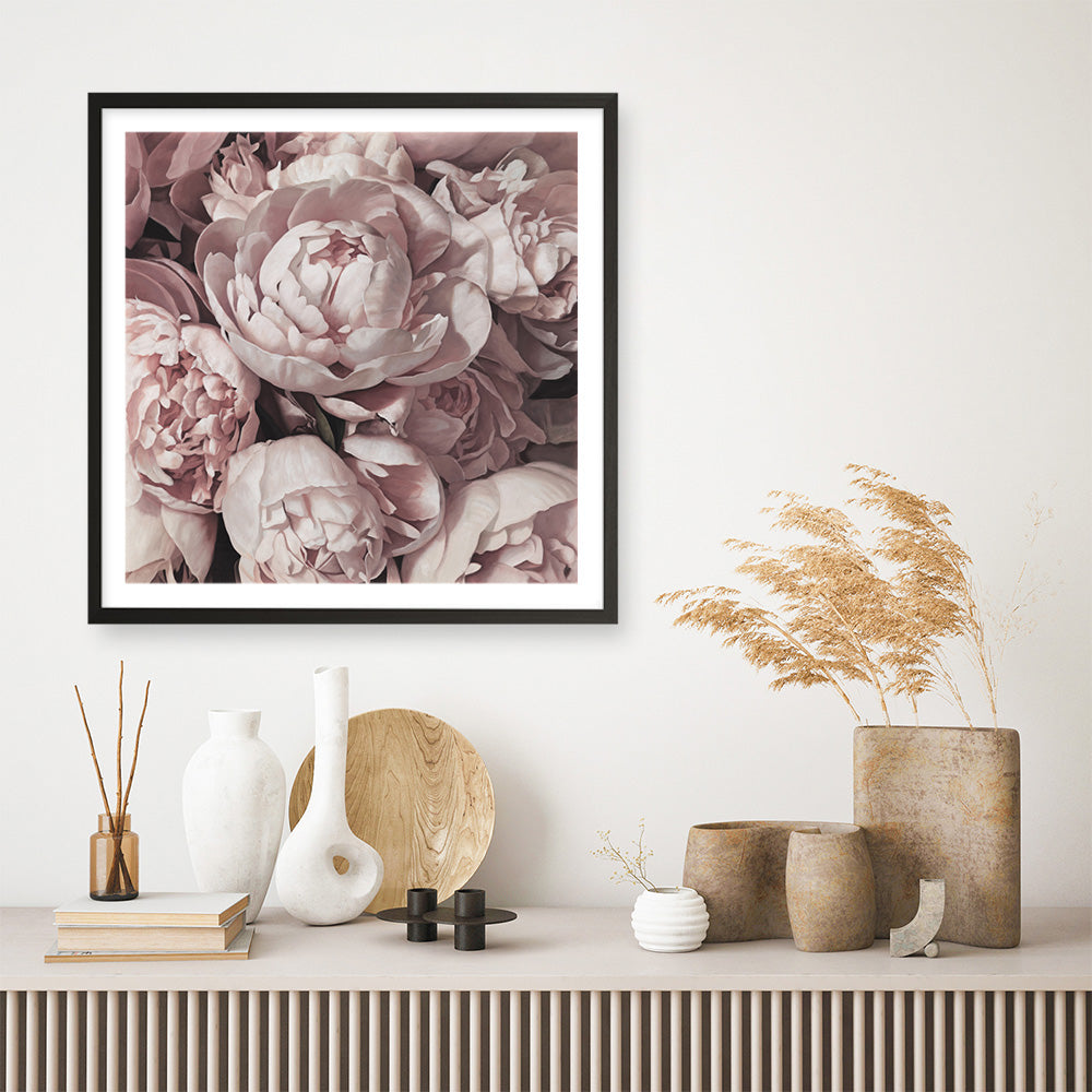 Shop Peony Buds (Square) Art Print a floral themed painted wall art print from The Print Emporium wall artwork collection - Buy Australian made fine art painting style poster and framed prints for the home and your interior decor room, TPE-383-AP