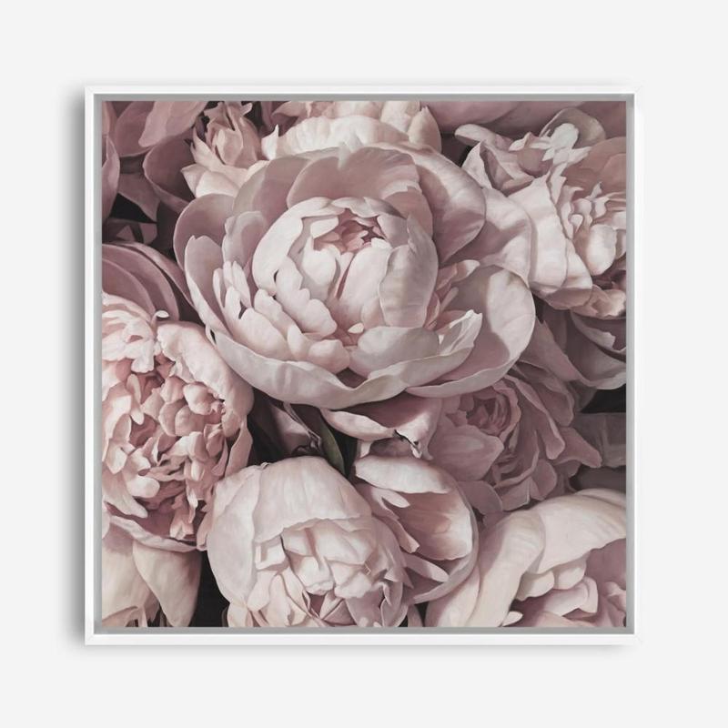 Shop Peony Buds (Square) Canvas Print a floral themed painted framed canvas wall art print from The Print Emporium artwork collection - Buy Australian made fine art painting style stretched canvas prints for the home and your interior decor space, TPE-383-CA-40X40-NF