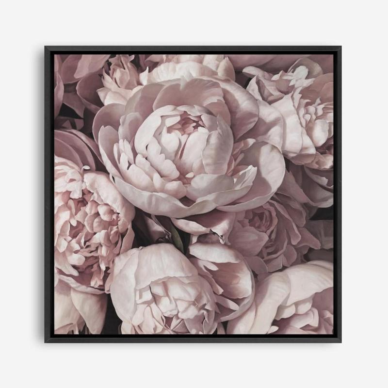 Shop Peony Buds (Square) Canvas Print a floral themed painted framed canvas wall art print from The Print Emporium artwork collection - Buy Australian made fine art painting style stretched canvas prints for the home and your interior decor space, TPE-383-CA-40X40-NF