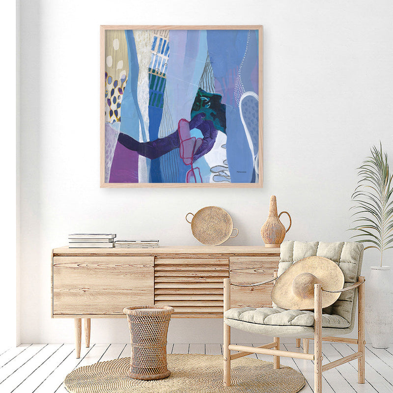 Shop Periwinkle (Square) Art Print a painted abstract themed wall art print from The Print Emporium wall artwork collection - Buy Australian made fine art painting style poster and framed prints for the home and your interior decor room, TPE-WA-72101-AP