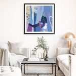 Shop Periwinkle (Square) Art Print a painted abstract themed wall art print from The Print Emporium wall artwork collection - Buy Australian made fine art painting style poster and framed prints for the home and your interior decor room, TPE-WA-72101-AP