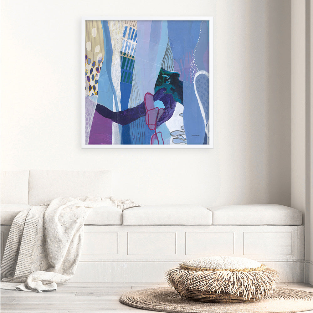 Shop Periwinkle (Square) Art Print a painted abstract themed wall art print from The Print Emporium wall artwork collection - Buy Australian made fine art painting style poster and framed prints for the home and your interior decor room, TPE-WA-72101-AP