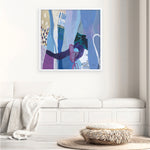 Shop Periwinkle (Square) Art Print a painted abstract themed wall art print from The Print Emporium wall artwork collection - Buy Australian made fine art painting style poster and framed prints for the home and your interior decor room, TPE-WA-72101-AP