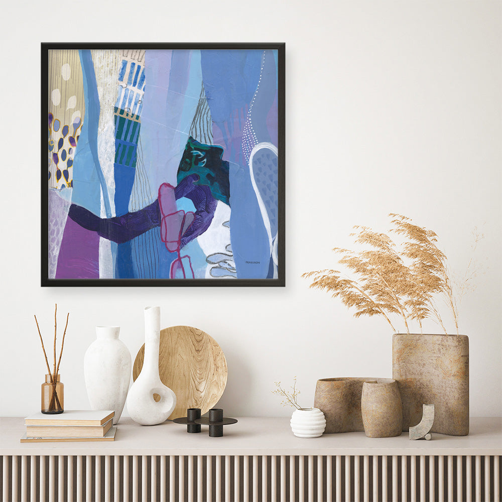 Shop Periwinkle (Square) Art Print a painted abstract themed wall art print from The Print Emporium wall artwork collection - Buy Australian made fine art painting style poster and framed prints for the home and your interior decor room, TPE-WA-72101-AP