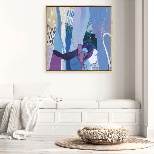Shop Periwinkle (Square) Canvas Print a painted abstract themed framed canvas wall art print from The Print Emporium artwork collection - Buy Australian made fine art painting style stretched canvas prints for the home and your interior decor space, TPE-WA-72101-CA-40X40-NF