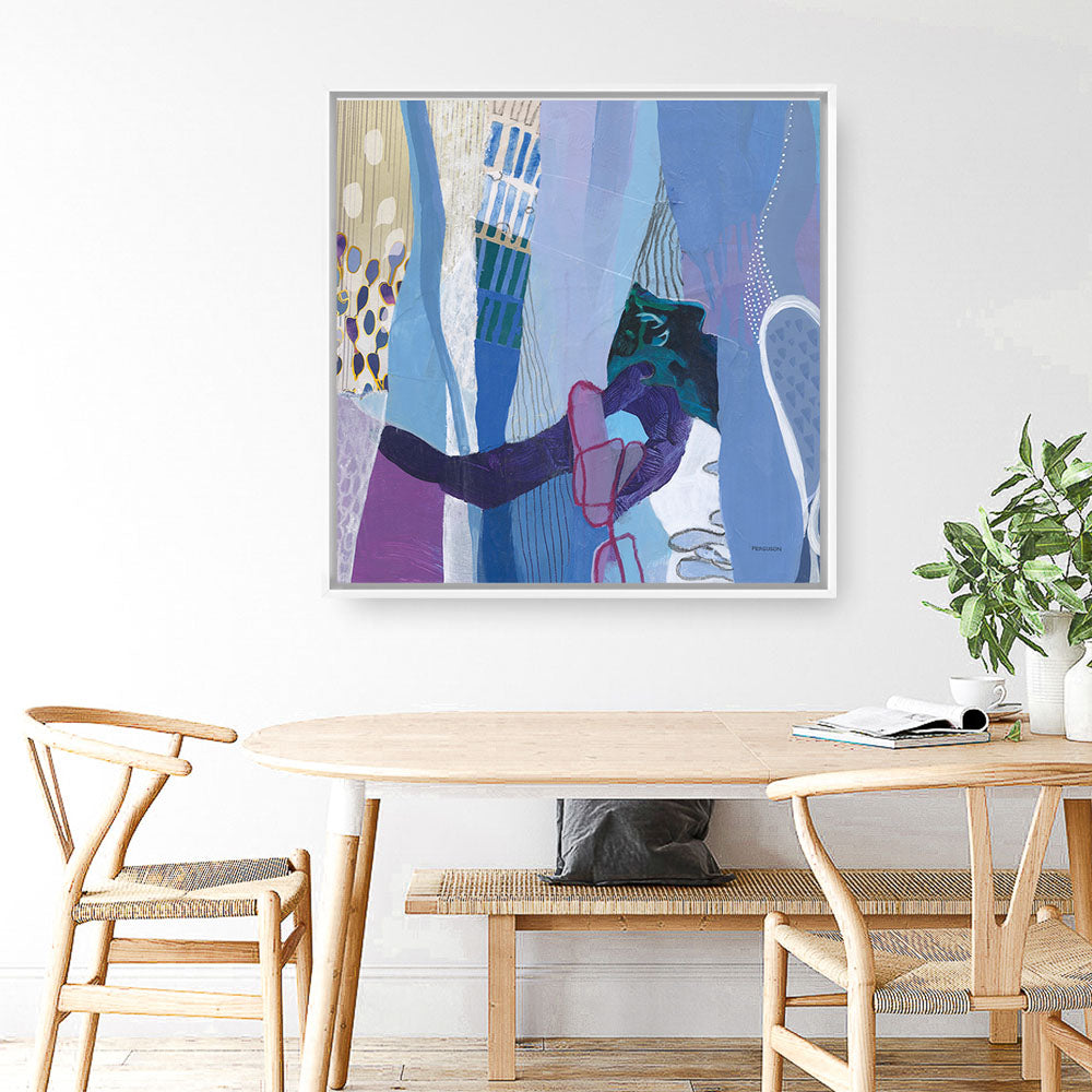Shop Periwinkle (Square) Canvas Print a painted abstract themed framed canvas wall art print from The Print Emporium artwork collection - Buy Australian made fine art painting style stretched canvas prints for the home and your interior decor space, TPE-WA-72101-CA-40X40-NF