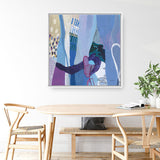Shop Periwinkle (Square) Canvas Print a painted abstract themed framed canvas wall art print from The Print Emporium artwork collection - Buy Australian made fine art painting style stretched canvas prints for the home and your interior decor space, TPE-WA-72101-CA-40X40-NF