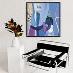 Shop Periwinkle (Square) Canvas Print a painted abstract themed framed canvas wall art print from The Print Emporium artwork collection - Buy Australian made fine art painting style stretched canvas prints for the home and your interior decor space, TPE-WA-72101-CA-40X40-NF