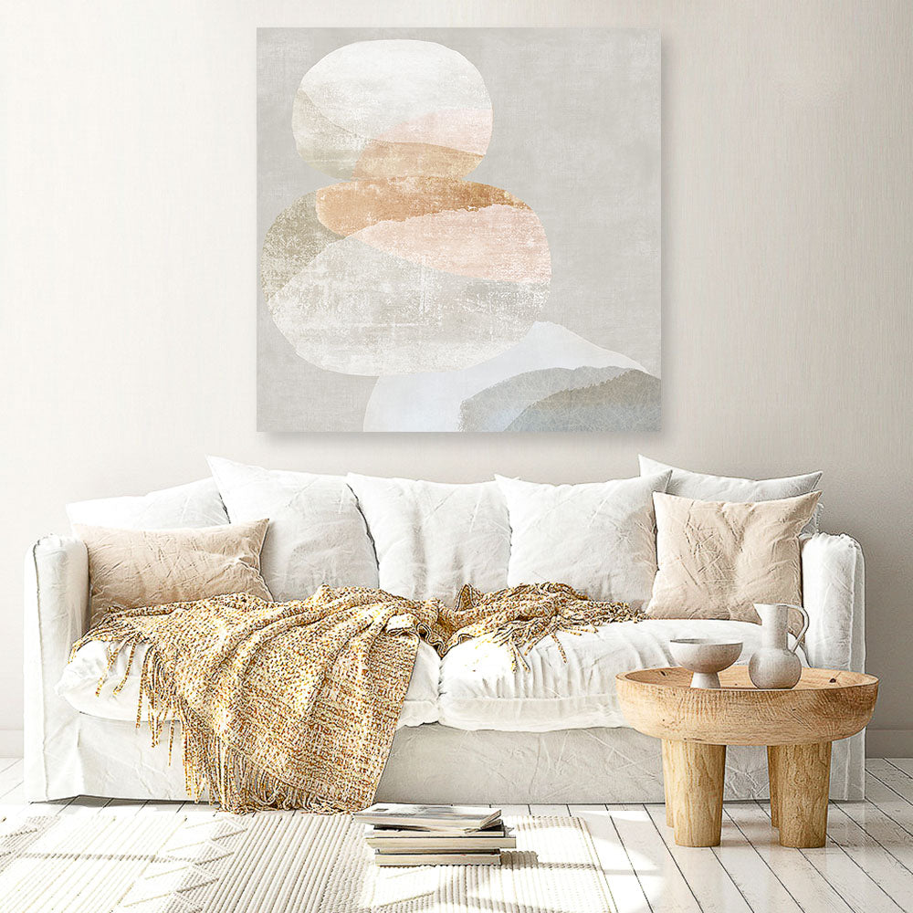Shop Pile Up I (Square) Canvas Print a painted abstract themed framed canvas wall art print from The Print Emporium artwork collection - Buy Australian made fine art painting style stretched canvas prints for the home and your interior decor space, TPE-PC-PI555-CA-40X40-NF