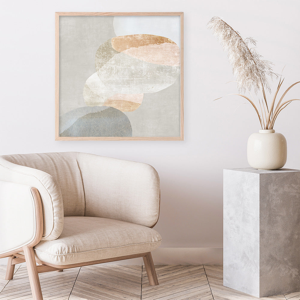 Shop Pile Up II (Square) Art Print a painted abstract themed wall art print from The Print Emporium wall artwork collection - Buy Australian made fine art painting style poster and framed prints for the home and your interior decor room, TPE-PC-PI556-AP