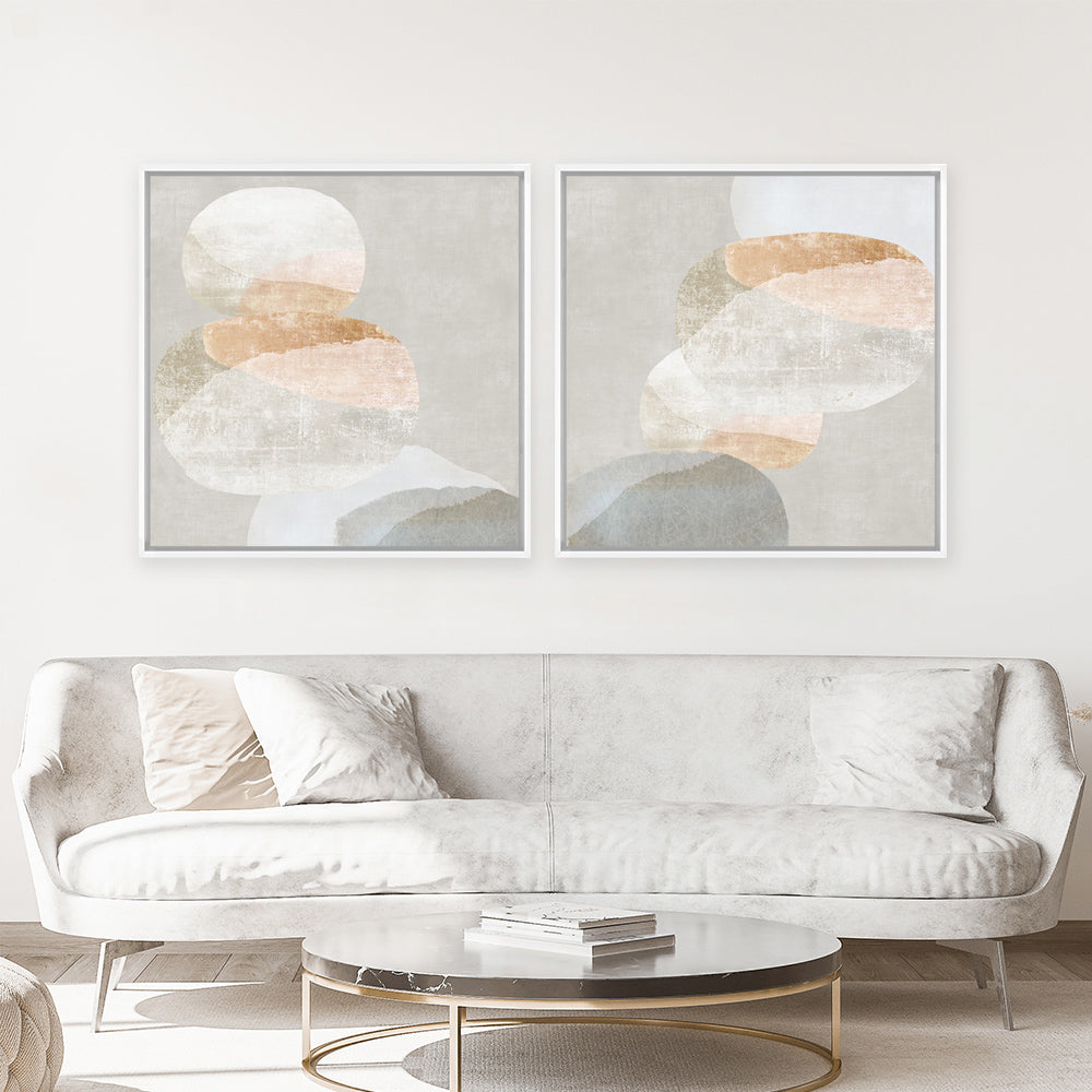 Shop Pile Up II (Square) Canvas Print a painted abstract themed framed canvas wall art print from The Print Emporium artwork collection - Buy Australian made fine art painting style stretched canvas prints for the home and your interior decor space, TPE-PC-PI556-CA-40X40-NF