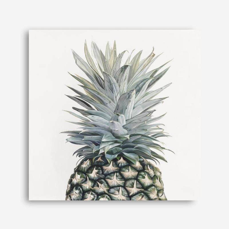Shop Pineapple (Square) Canvas Print a painted style framed canvas wall art print from The Print Emporium artwork collection - Buy Australian made fine art painting style stretched canvas prints for the home and your interior decor space, TPE-350-CA-40X40-NF
