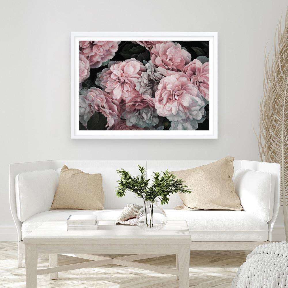 Shop Pink Blooms Art Print a floral themed painted wall art print from The Print Emporium wall artwork collection - Buy Australian made fine art painting style poster and framed prints for the home and your interior decor room, TPE-059-AP