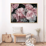 Shop Pink Blooms Canvas Print a floral themed painted framed canvas wall art print from The Print Emporium artwork collection - Buy Australian made fine art painting style stretched canvas prints for the home and your interior decor space, TPE-059-CA-35X46-NF