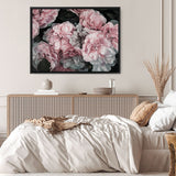 Shop Pink Blooms Canvas Print a floral themed painted framed canvas wall art print from The Print Emporium artwork collection - Buy Australian made fine art painting style stretched canvas prints for the home and your interior decor space, TPE-059-CA-35X46-NF