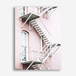 Shop Pink Building Photo Canvas Print a photography framed stretched canvas print from The Print Emporium wall artwork collection - Buy Australian made prints for the home and your interior decor space, TPE-454-CA-35X46-NF
