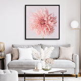 Shop Pink Dahlia (Square) Canvas Print a floral themed painted framed canvas wall art print from The Print Emporium artwork collection - Buy Australian made fine art painting style stretched canvas prints for the home and your interior decor space, TPE-197-CA-40X40-NF