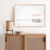 Shop Pink Parasol II Photo Art Print a coastal themed photography wall art print from The Print Emporium wall artwork collection - Buy Australian made fine art poster and framed prints for the home and your interior decor, TPE-898-AP