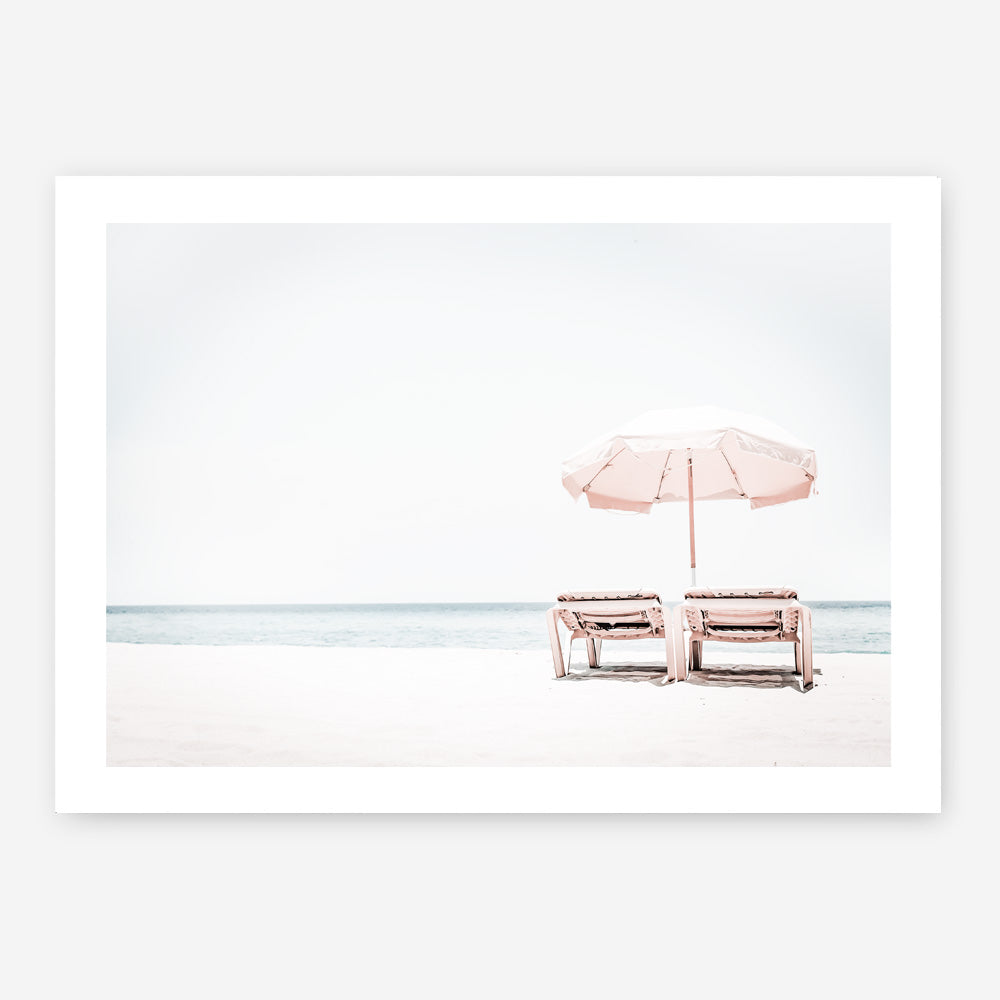 Shop Pink Parasol II Photo Art Print a coastal themed photography wall art print from The Print Emporium wall artwork collection - Buy Australian made fine art poster and framed prints for the home and your interior decor, TPE-898-AP