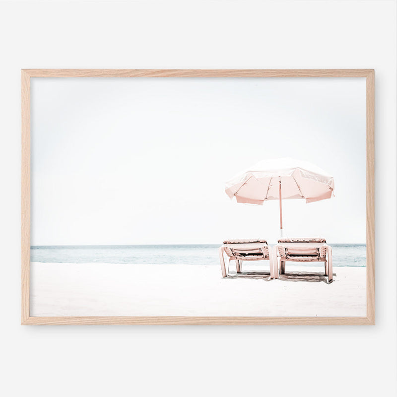 Shop Pink Parasol II Photo Art Print a coastal themed photography wall art print from The Print Emporium wall artwork collection - Buy Australian made fine art poster and framed prints for the home and your interior decor, TPE-898-AP