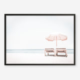 Shop Pink Parasol II Photo Art Print a coastal themed photography wall art print from The Print Emporium wall artwork collection - Buy Australian made fine art poster and framed prints for the home and your interior decor, TPE-898-AP