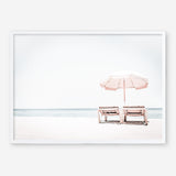Shop Pink Parasol II Photo Art Print a coastal themed photography wall art print from The Print Emporium wall artwork collection - Buy Australian made fine art poster and framed prints for the home and your interior decor, TPE-898-AP