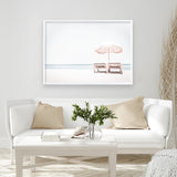 Shop Pink Parasol II Photo Art Print a coastal themed photography wall art print from The Print Emporium wall artwork collection - Buy Australian made fine art poster and framed prints for the home and your interior decor, TPE-898-AP