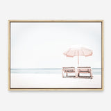Shop Pink Parasol II Photo Canvas Print a coastal themed photography framed stretched canvas print from The Print Emporium wall artwork collection - Buy Australian made prints for the home and your interior decor space, TPE-898-CA-35X46-NF