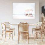 Shop Pink Parasol II Photo Canvas Print a coastal themed photography framed stretched canvas print from The Print Emporium wall artwork collection - Buy Australian made prints for the home and your interior decor space, TPE-898-CA-35X46-NF