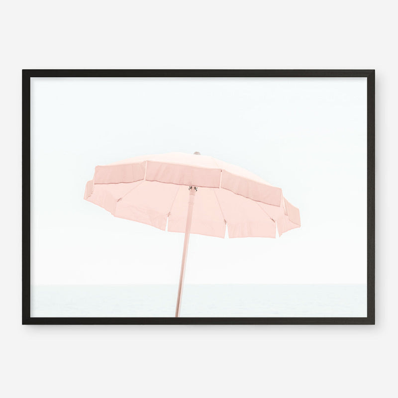 Shop Pink Parasol Photo Art Print a coastal themed photography wall art print from The Print Emporium wall artwork collection - Buy Australian made fine art poster and framed prints for the home and your interior decor, TPE-543-AP