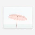 Shop Pink Parasol Photo Canvas Print a coastal themed photography framed stretched canvas print from The Print Emporium wall artwork collection - Buy Australian made prints for the home and your interior decor space, TPE-543-CA-35X46-NF