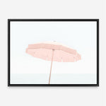 Shop Pink Parasol Photo Canvas Print a coastal themed photography framed stretched canvas print from The Print Emporium wall artwork collection - Buy Australian made prints for the home and your interior decor space, TPE-543-CA-35X46-NF