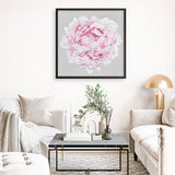 Shop Pink Peony II (Square) Art Print a floral themed painted wall art print from The Print Emporium wall artwork collection - Buy Australian made fine art painting style poster and framed prints for the home and your interior decor room, TPE-427-AP