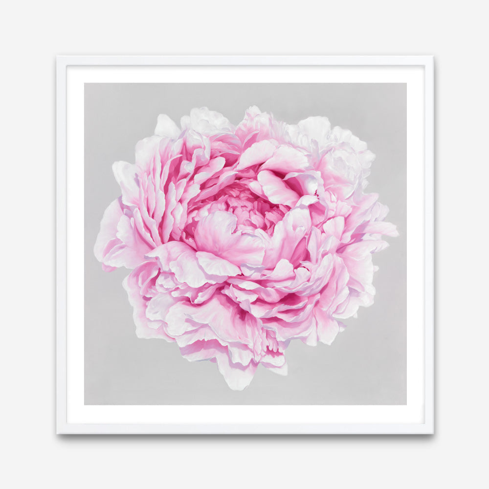 Shop Pink Peony (Square) Art Print a floral themed painted wall art print from The Print Emporium wall artwork collection - Buy Australian made fine art painting style poster and framed prints for the home and your interior decor room, TPE-236-AP