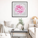 Shop Pink Peony (Square) Art Print a floral themed painted wall art print from The Print Emporium wall artwork collection - Buy Australian made fine art painting style poster and framed prints for the home and your interior decor room, TPE-236-AP