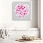 Shop Pink Peony (Square) Canvas Print a floral themed painted framed canvas wall art print from The Print Emporium artwork collection - Buy Australian made fine art painting style stretched canvas prints for the home and your interior decor space, TPE-236-CA-40X40-NF