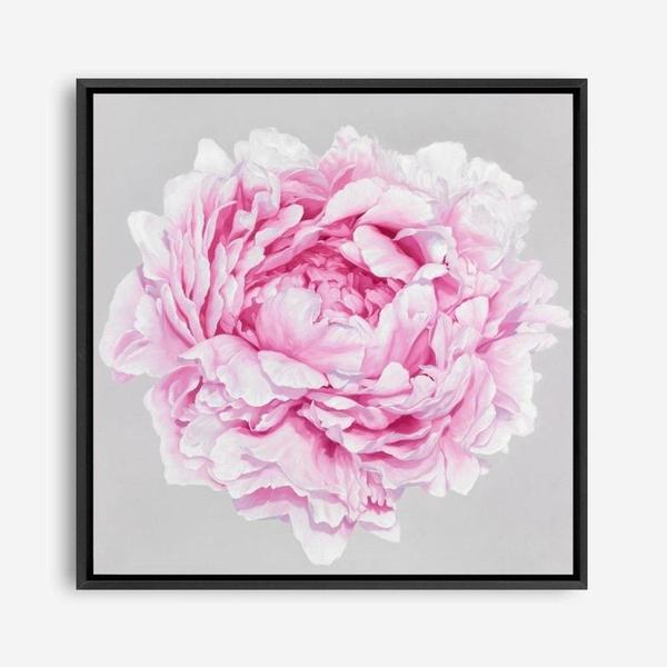 Shop Pink Peony (Square) Canvas Print a floral themed painted framed canvas wall art print from The Print Emporium artwork collection - Buy Australian made fine art painting style stretched canvas prints for the home and your interior decor space, TPE-236-CA-40X40-NF